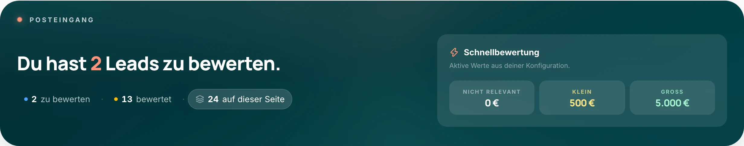 set-up Kunden-Ansicht